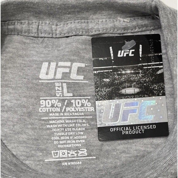 UFC Large Conor McGregor Scream T-Shirt Men's Heather Gray Short Sleeve Tee NWT - Picture 3 of 8